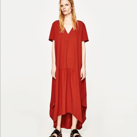 Zara Dresses & Skirts - Zara Oversized Contrast Boho Maxi Dress.Summer2017